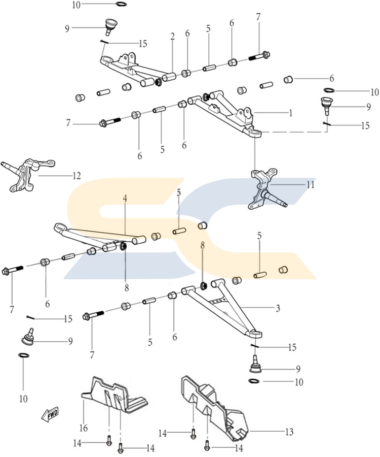 Cowboy 250 Front Swing Arm
