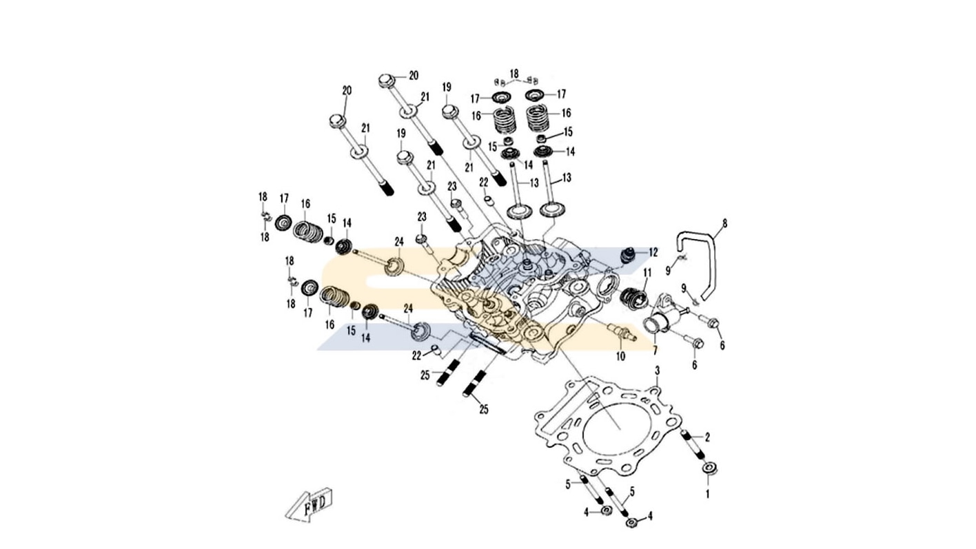 TBoss 550 Cylinder Head