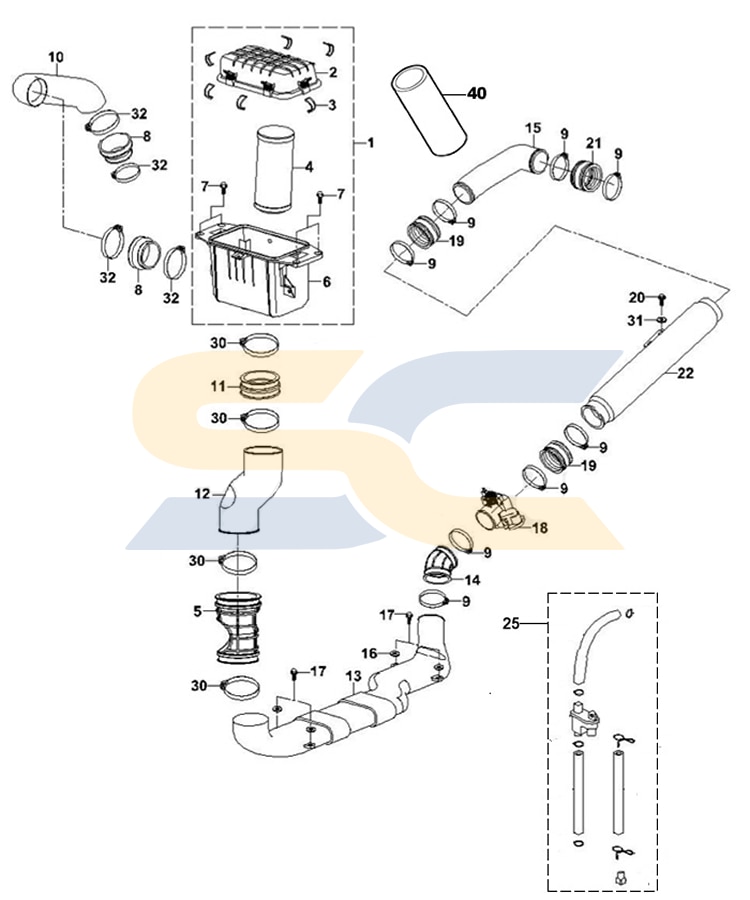 Cowboy 1000 Air Filter Parts