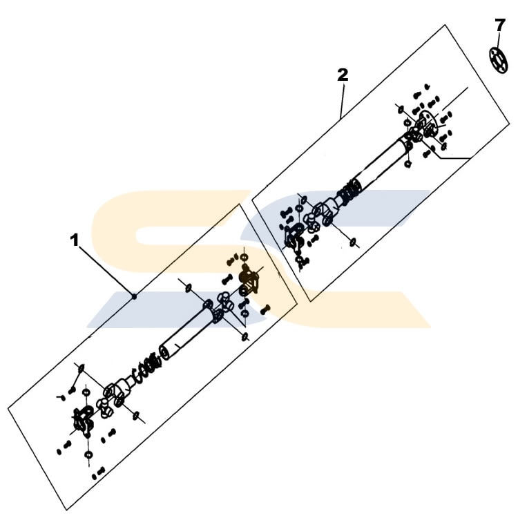 Massimo Parts, ATV, MSA 550L, FRONT AND REAR DRIVE SHAFT