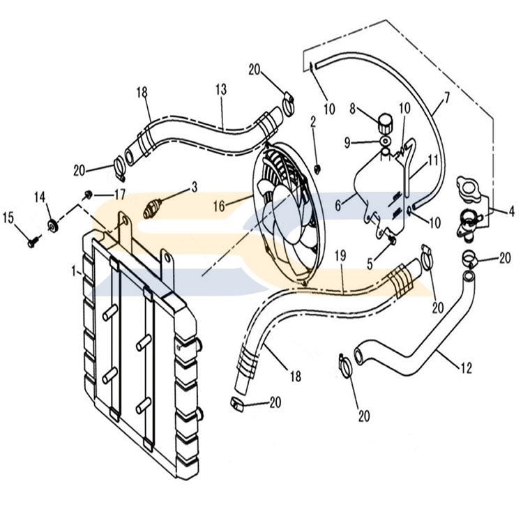 MSA 500D Radiator