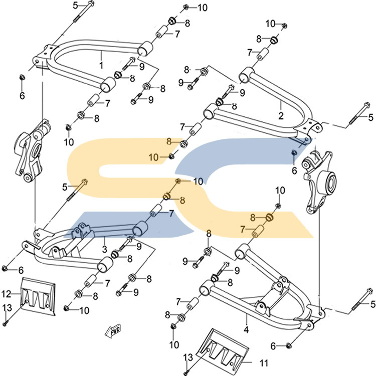 Bighorn 400 Rear Arm