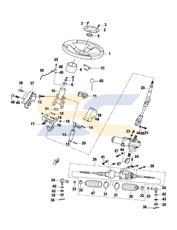 Spire 1000 Steering Wheel Parts